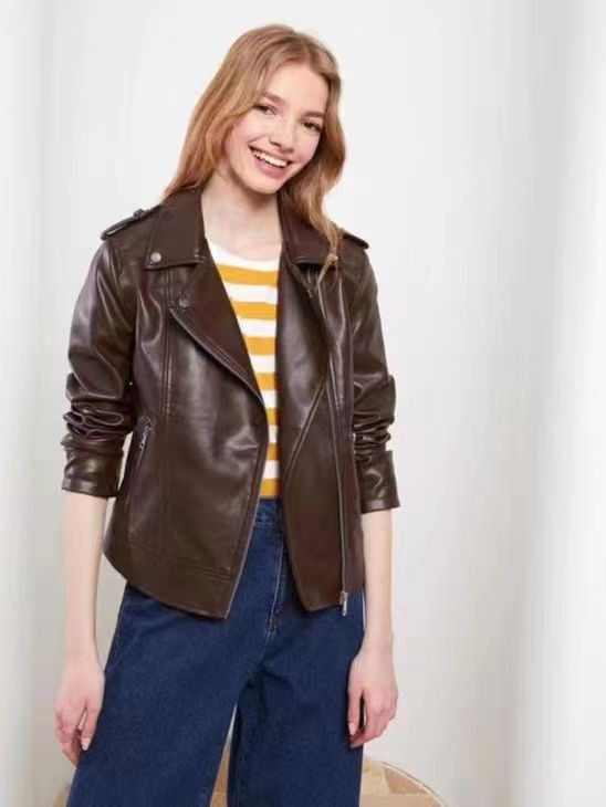 Ladies high fashion Bomber PU jacket (6)