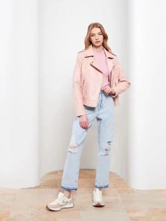 Ladies High Fashion Bomber PU Jacket
