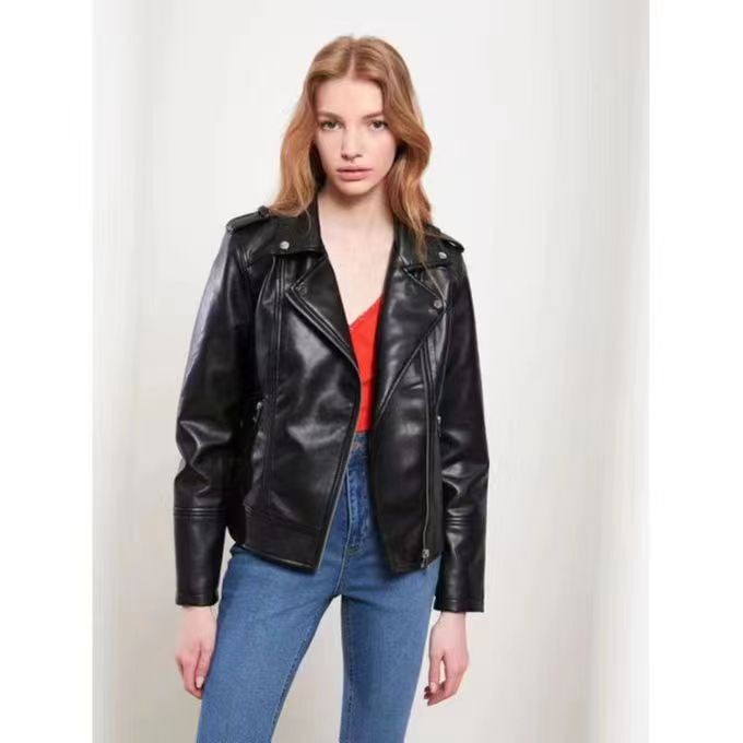 Ladies High Fashion Bomber PU Jacket